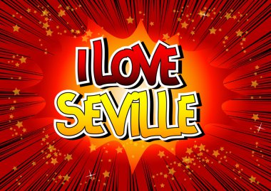 Ben aşk Sevilla - çizgi roman tarzı kelime