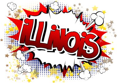 Illinois - çizgi roman tarzı kelime