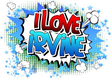 Ben aşk Irvine - çizgi roman tarzı kelime.