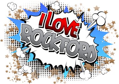 Ben aşk Rockford - çizgi roman tarzı kelime.