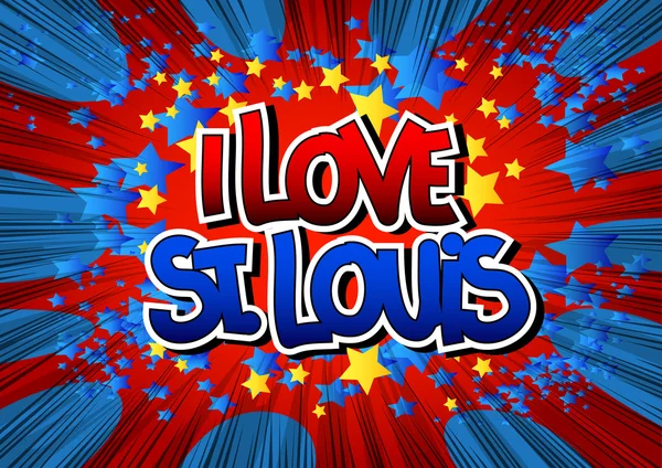I Love St. Louis - BD style mot . — Image vectorielle