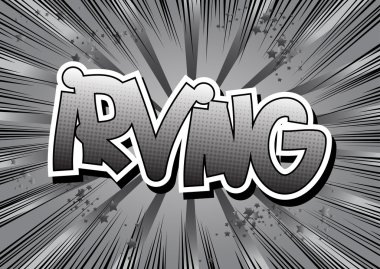 Irving - çizgi roman tarzı kelime.