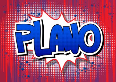 Plano - çizgi roman tarzı kelime.