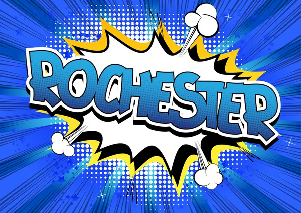 Rochester - слово в стиле комиксов — стоковый вектор