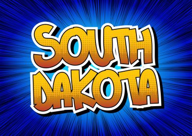 Güney Dakota - çizgi roman tarzı kelime.