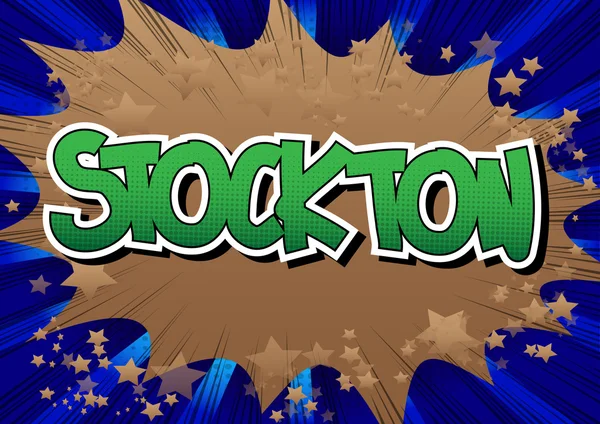 Stockton - komiks stylu w programie word. — Wektor stockowy