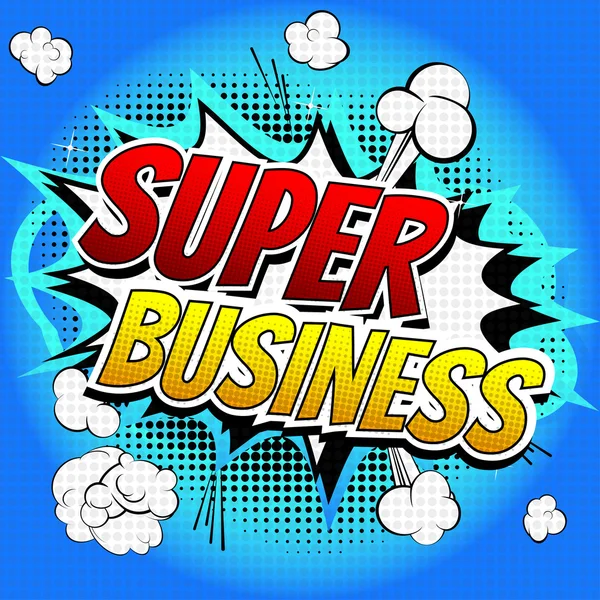 Super Business - Comic book stijl woord — Stockvector