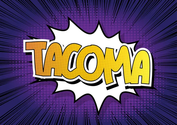 Tacoma - Comic book stijl word — Stockvector