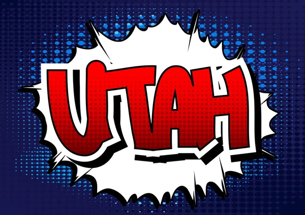 Utah - Wort im Comic-Stil — Stockvektor