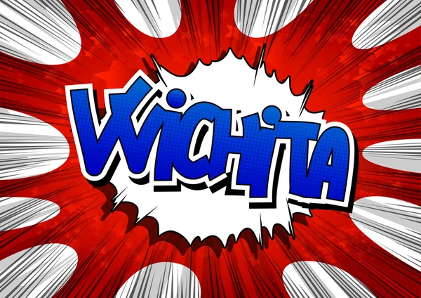 Wichita - komiks stylu w programie word — Wektor stockowy