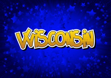 Wisconsin - çizgi roman tarzı kelime