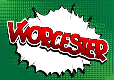 Worcester - çizgi roman tarzı kelime.