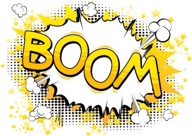Çizgi roman patlama patlama kelime ile.