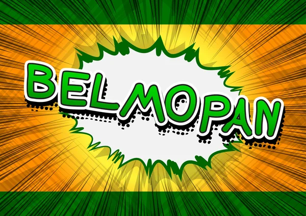 Belmopan - Texto estilo cómic — Archivo Imágenes Vectoriales