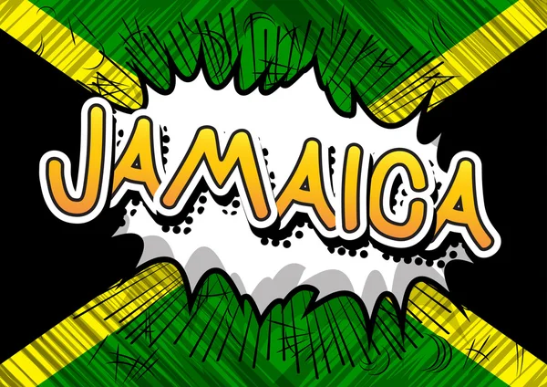 Jamaica - Comic book style text. — Stock Vector