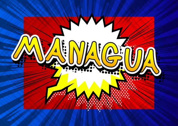 Managua - serietidning stil text — Stock vektor