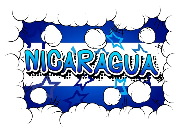 Nicaragua - serietidning stil text. — Stock vektor