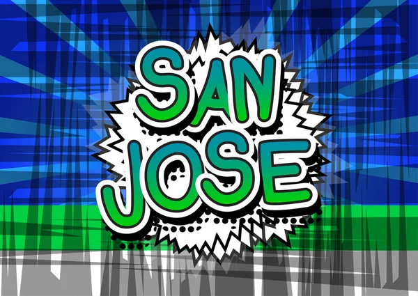 San José - Texto estilo cómic . — Vector de stock
