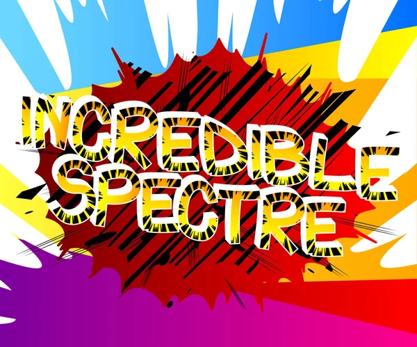Incrível Espectro Comic Estilo Livro Desenhos Animados Palavras Sobre Abstrato —  Vetores de Stock
