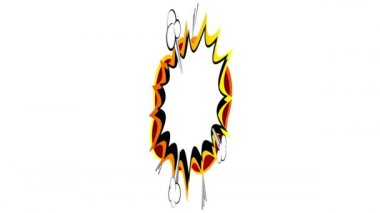 Doğum günün kutlu olsun çizgi roman kelimesi. Retro Çizgi Film Açılış Tarzı İfadeleri. Renkli karikatür balonları ve balonlar. Karalama arkaplanındaki canlandırma.