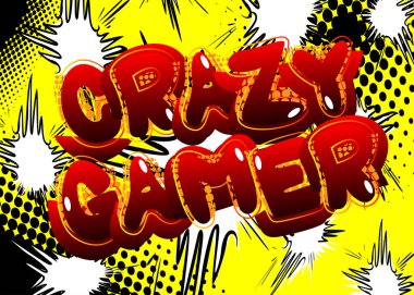 Bilgisayar veya Konsol Oyunları, Oyuncularla ilgili kelimeler, Çizgi roman tarzı arka plan alıntısı. Poster, afiş, şablon. Çizgi film patlama ifadesi. Resmedilmiş Vektör.