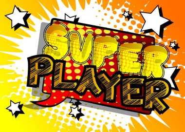 Bilgisayar veya Konsol Oyunları, Oyuncularla ilgili kelimeler, Çizgi roman tarzı arka plan alıntısı. Poster, afiş, şablon. Çizgi film patlama ifadesi. Resmedilmiş Vektör.