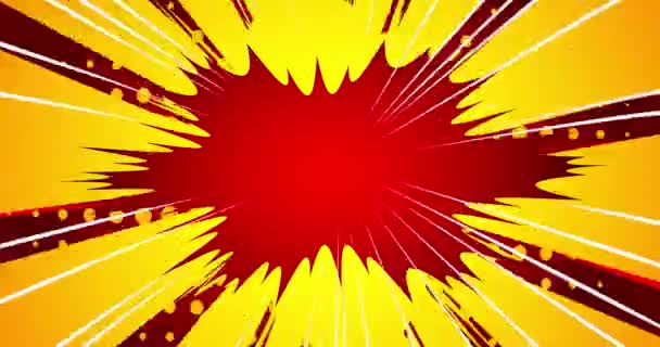 Animated Red Yellow Comic Book Backdrop Footage Loopable Comic Book — Stock Video
