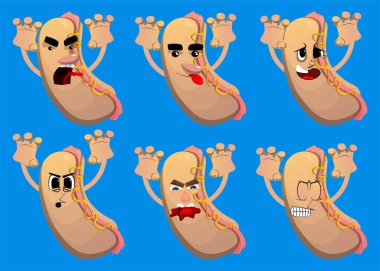 Hot Dog seni korkutmaya çalışıyor. Çizgi film karakteri olarak Amerikan fast food..