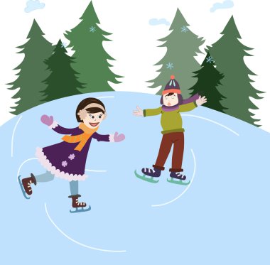 Iceskating çocuklar