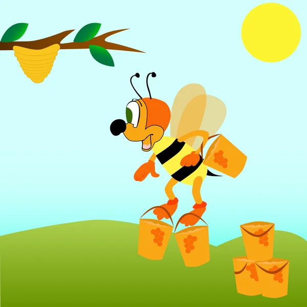 Μελισσών εργαζομένου. — Διανυσματικό Αρχείο