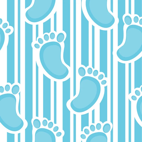 Seamless pattern of baby sole. — Stock Vector