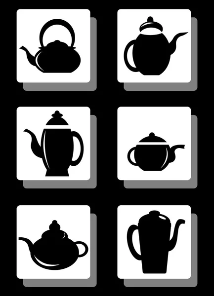 Ensemble de cafetière — Image vectorielle