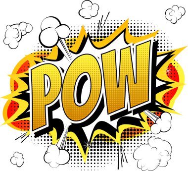 Pow - çizgi roman, çizgi film ifade.