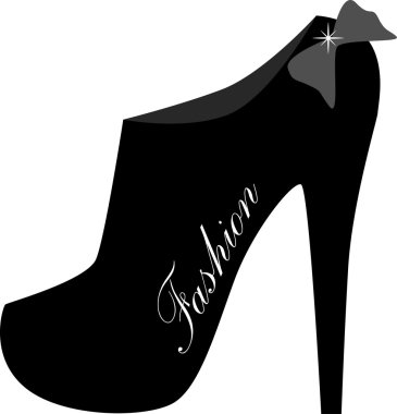 Siyah ve beyaz topuklu