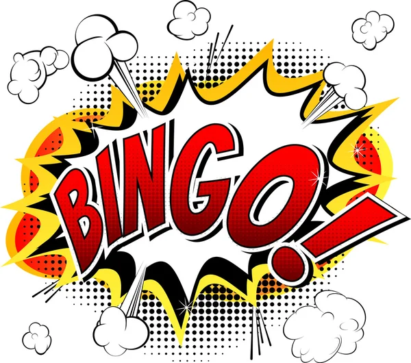 Bingo - Comic book stijl word. — Stockvector