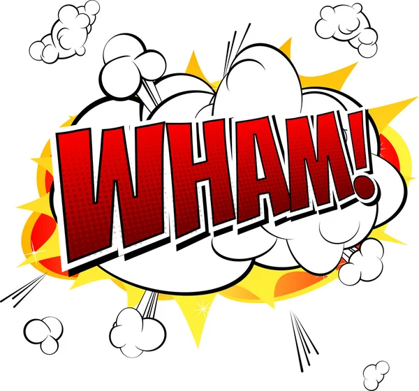 Wham - Comic book, cartoon expression. — Stock Vector