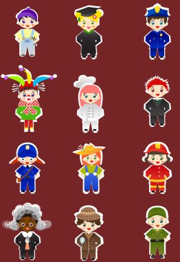 Farklı mesleklerden çıkartmaları