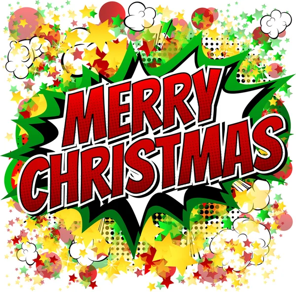 Merry Christmas - çizgi roman tarzı kelime.