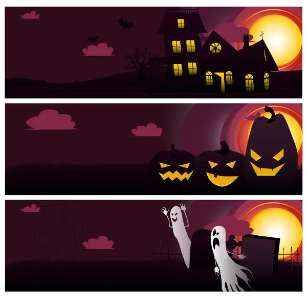 Happy Halloween - party poster. — Stock Vector
