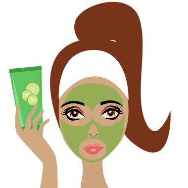 vrouw met een gezichtsmasker