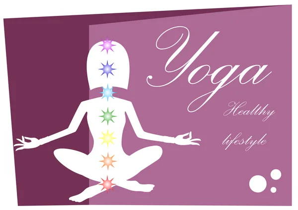 Yoga Posteri — Stok Vektör
