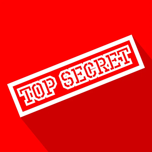 Top Secret bílé linie ploché ikony — Stockový vektor