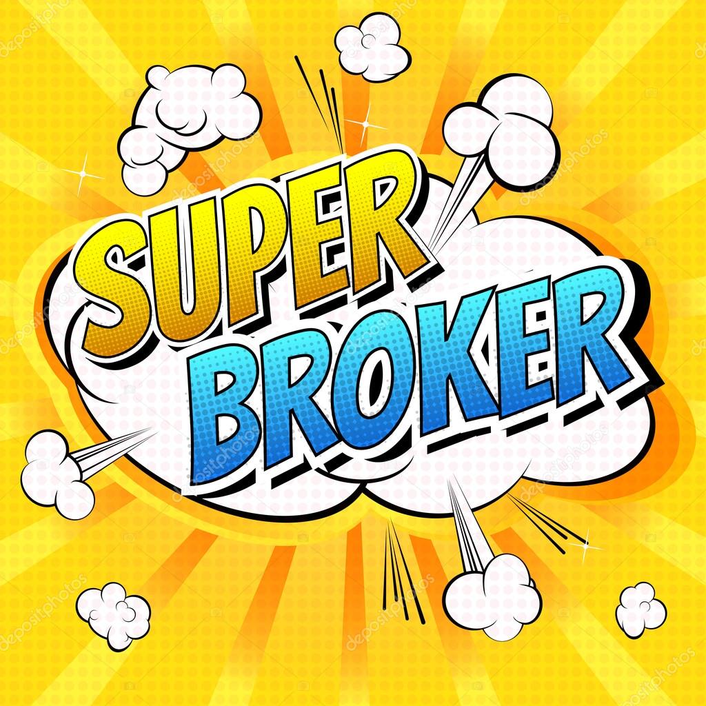 Super Broker - Comic book style word