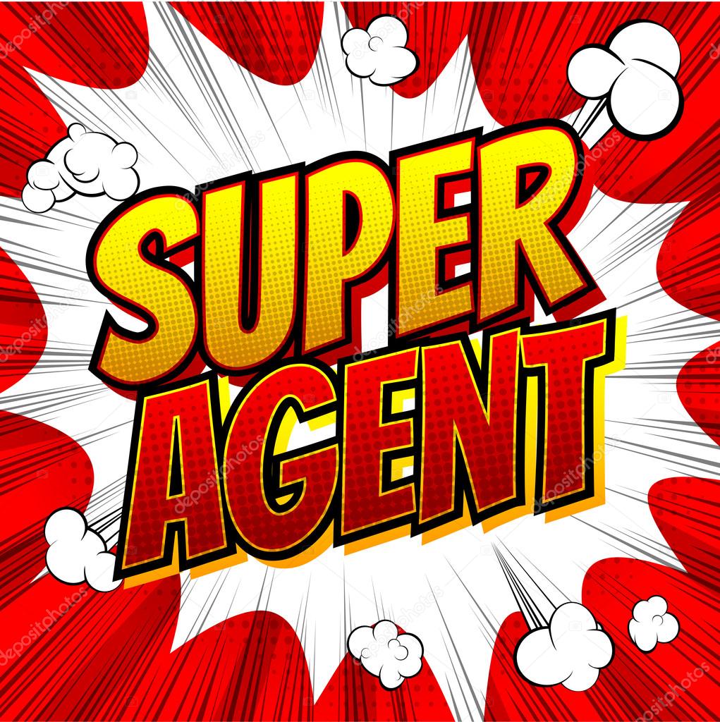 Super Agent - Comic book style word