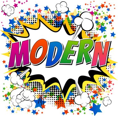 Modern - çizgi roman tarzı kelime