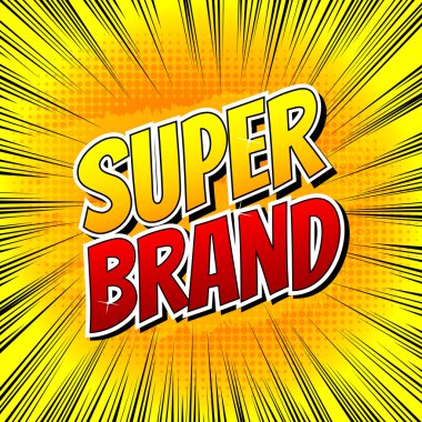 Süper marka - çizgi roman tarzı kelime