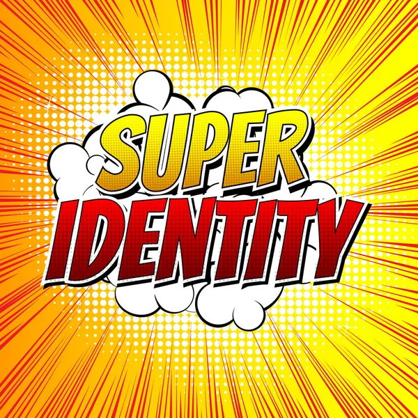 Super identity - Comic book style word. — Stock Vector