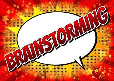 Beyin fırtınası - çizgi roman tarzı kelime.