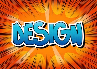 Tasarım - çizgi roman tarzı kelime