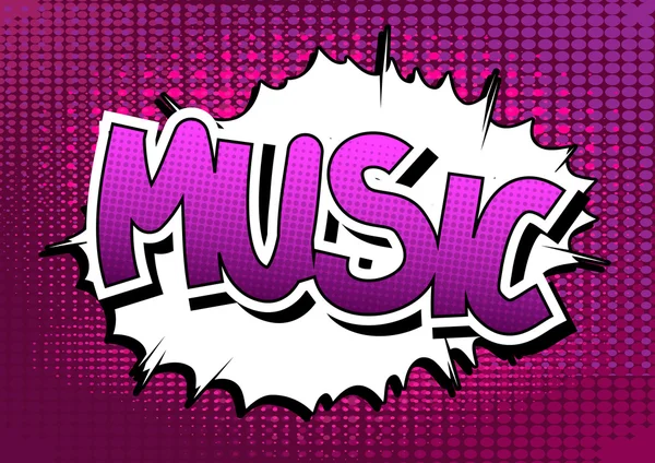 Muziek - Comic book stijl woord — Stockvector